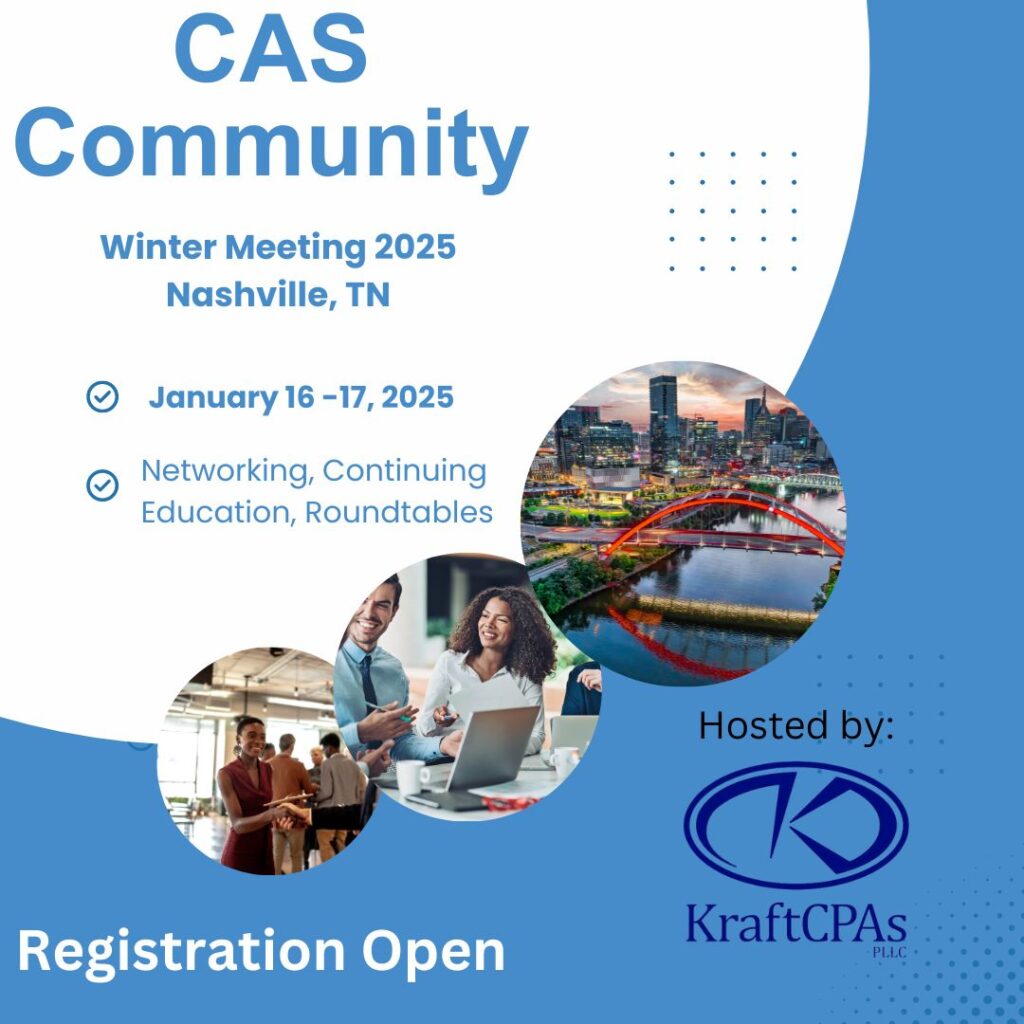 CAS Community Winter Meeting January 16 17, 2025 Rainmaker